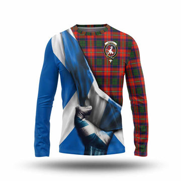 Riddell Tartan Long Sleeve T-Shirt with Family Crest Scotland Patriotic Style