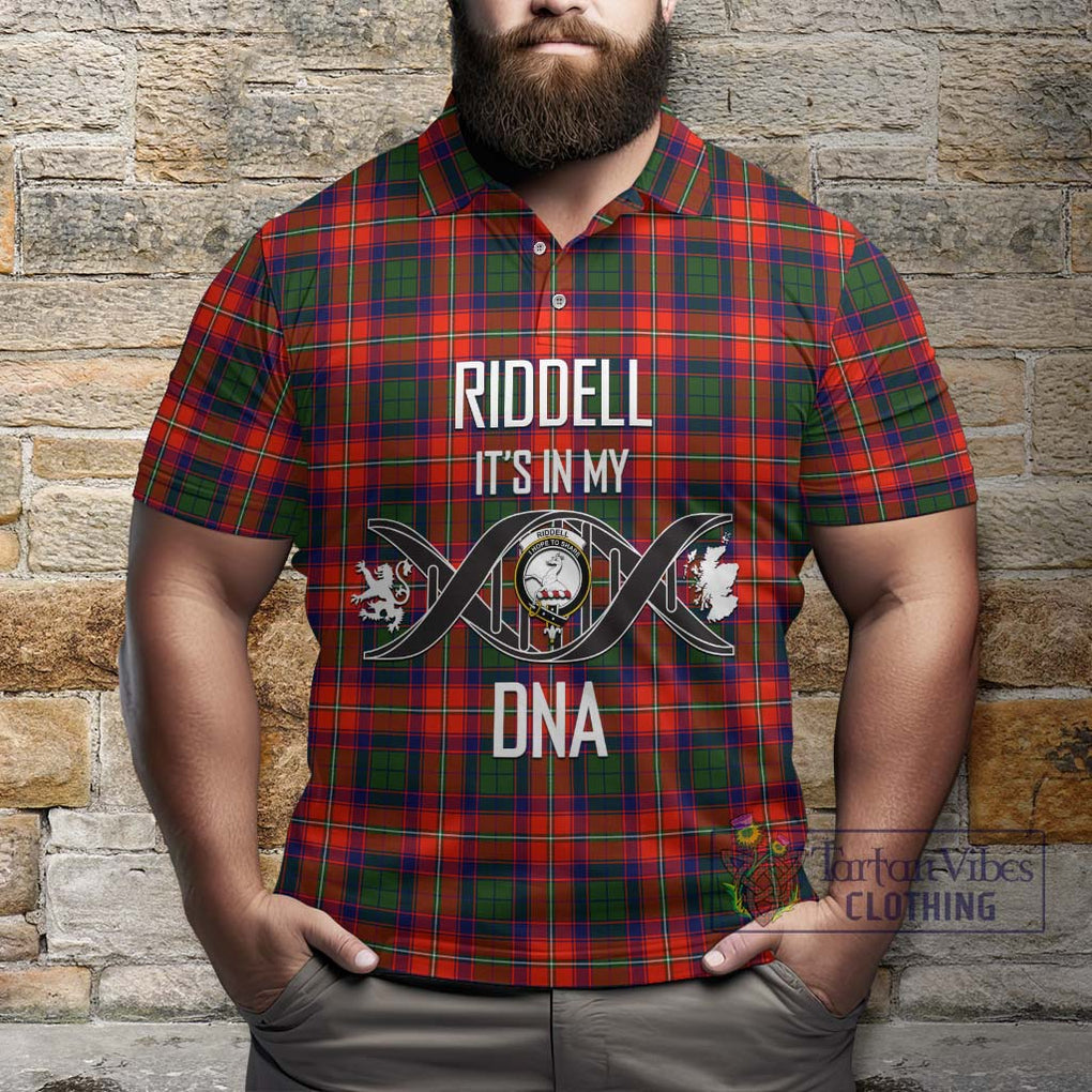 Riddell Tartan Polo Shirt with Family Crest DNA In Me Style Kid - Tartanvibesclothing Shop