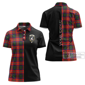 Riddell Tartan Women's Polo Shirt with Family Crest and Half Of Me Style