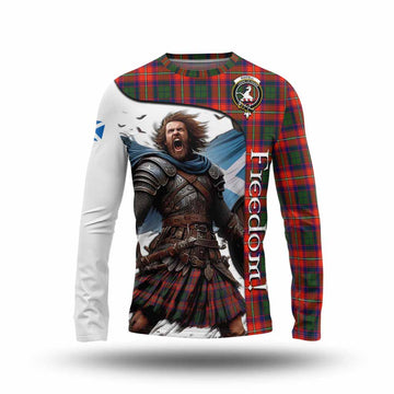 Riddell Crest Tartan Long Sleeve T-Shirt Inspired by the Freedom of Scottish Warrior