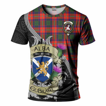 Riddell Tartan Family Crest T-Shirt Lion Rampant Royal Thistle Shield Celtic Inspired