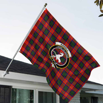 Riddell Tartan House Flag with Family Crest