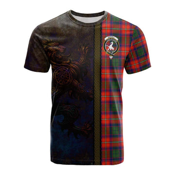 Riddell Tartan Family Crest Cotton T-shirt Alba Gu Brath Be Brave Lion Ancient Style