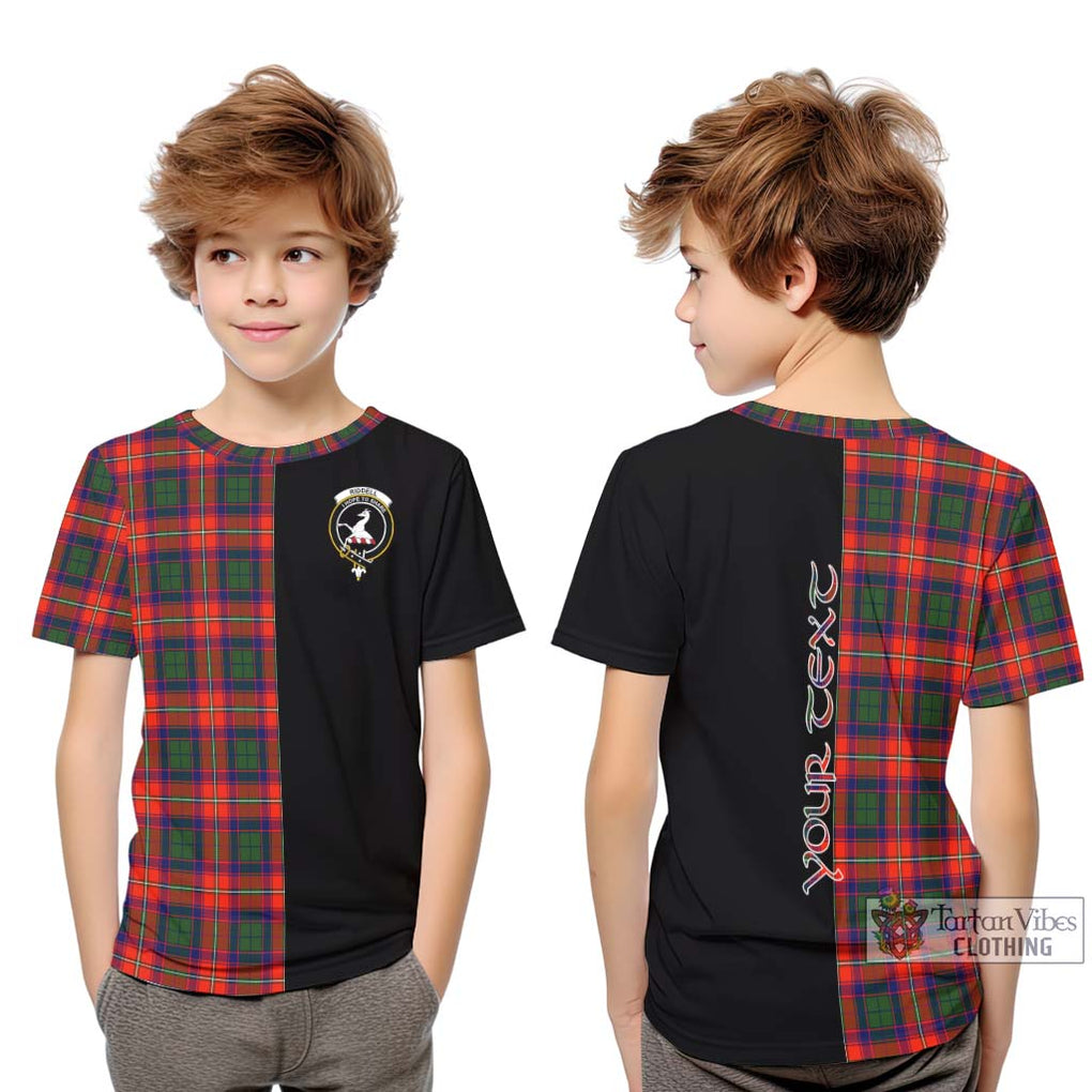 Riddell Tartan Kid T-Shirt with Family Crest and Half Of Me Style Youth XL Size14 - Tartanvibesclothing Shop