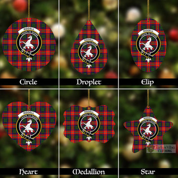 Riddell Tartan Christmas Aluminium Ornament with Family Crest