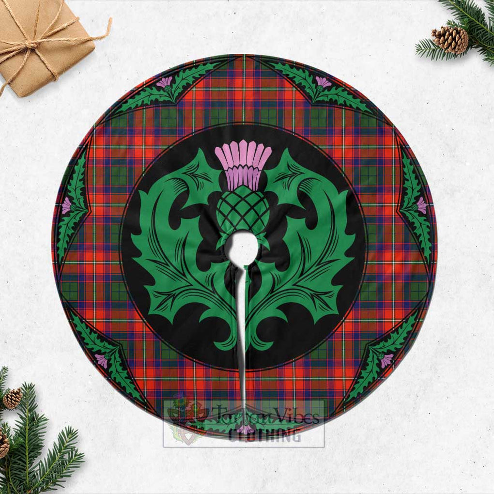 Tartan Vibes Clothing Riddell Tartan Christmas Tree Skirt Scottish Thistle Style