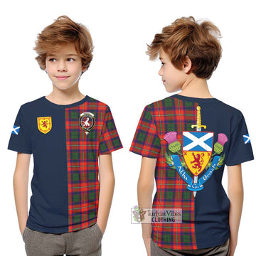 Riddell Tartan Kid T-Shirt Alba with Scottish Lion Royal Arm Half Style