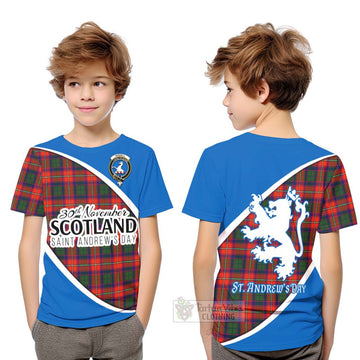 Riddell Family Crest Tartan Kid T-Shirt Celebrate Saint Andrew's Day in Style