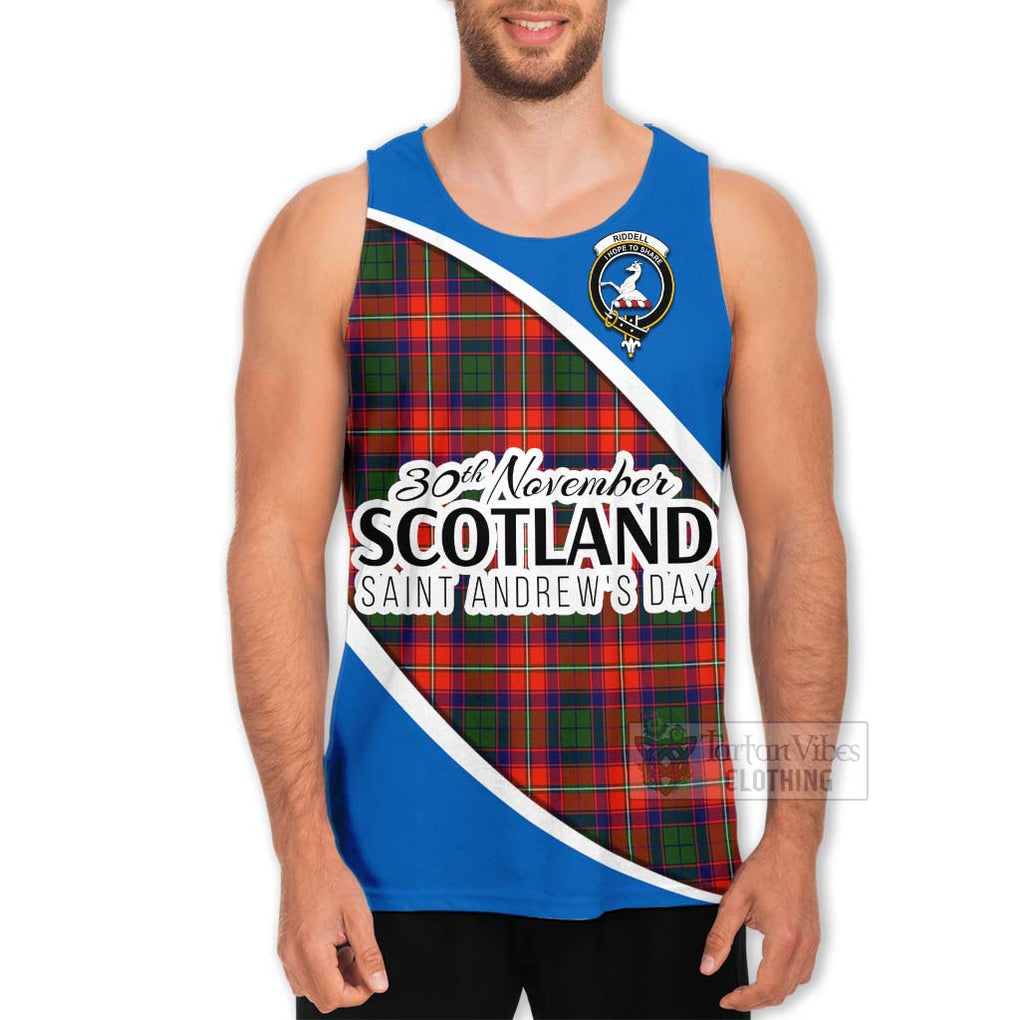 Tartan Vibes Clothing Riddell Family Crest Tartan Men's Tank Top Celebrate Saint Andrew's Day in Style