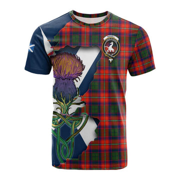 Riddell Tartan Family Crest Cotton T-shirt Scottish Thistle Celtic Inspired