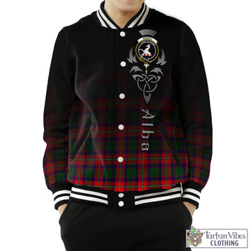 Riddell Tartan Baseball Jacket Featuring Alba Gu Brath Family Crest Celtic Inspired