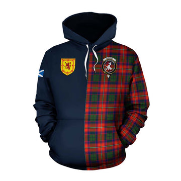 Riddell Tartan Cotton Hoodie Alba with Scottish Lion Royal Arm Half Style Pullover Hoodie XS - Tartan Vibes Clothing