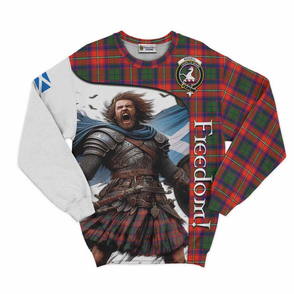 Tartan Vibes Clothing Riddell Crest Tartan Sweatshirt Inspired by the Freedom of Scottish Warrior