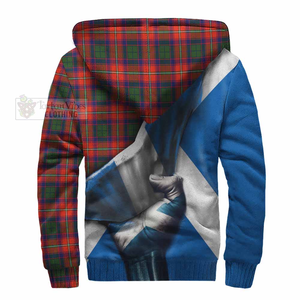 Tartan Vibes Clothing Riddell Tartan Sherpa Hoodie with Family Crest Scotland Patriotic Style