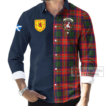 Riddell Tartan Long Sleeve Button Shirt Alba with Scottish Lion Royal Arm Half Style