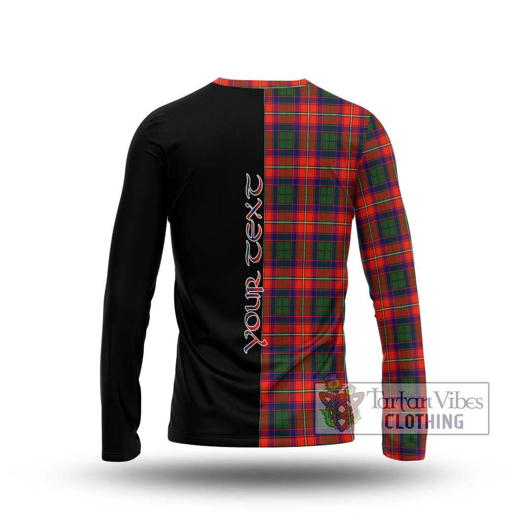 Riddell Tartan Long Sleeve T-Shirt with Family Crest and Half Of Me Style - Tartanvibesclothing Shop