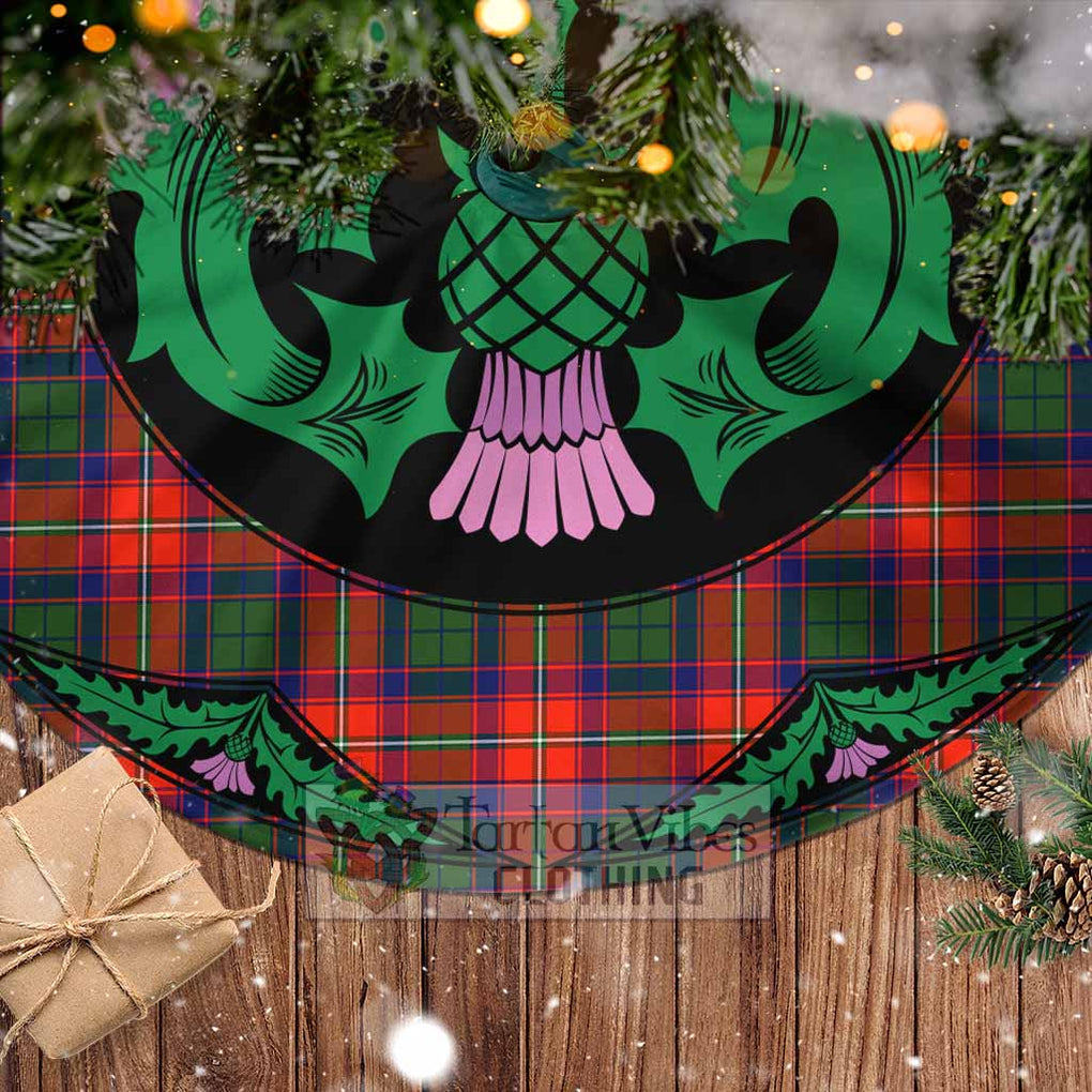 Tartan Vibes Clothing Riddell Tartan Christmas Tree Skirt Scottish Thistle Style