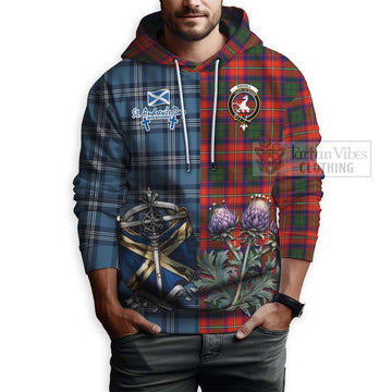 Riddell Tartan Hoodie Happy St. Andrew's Day Half Tartan Style