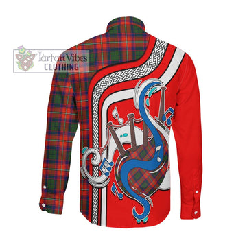 Riddell Tartan Long Sleeve Button Shirt with Epic Bagpipe Style