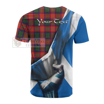 Riddell Tartan Cotton T-shirt with Family Crest Scotland Patriotic Style