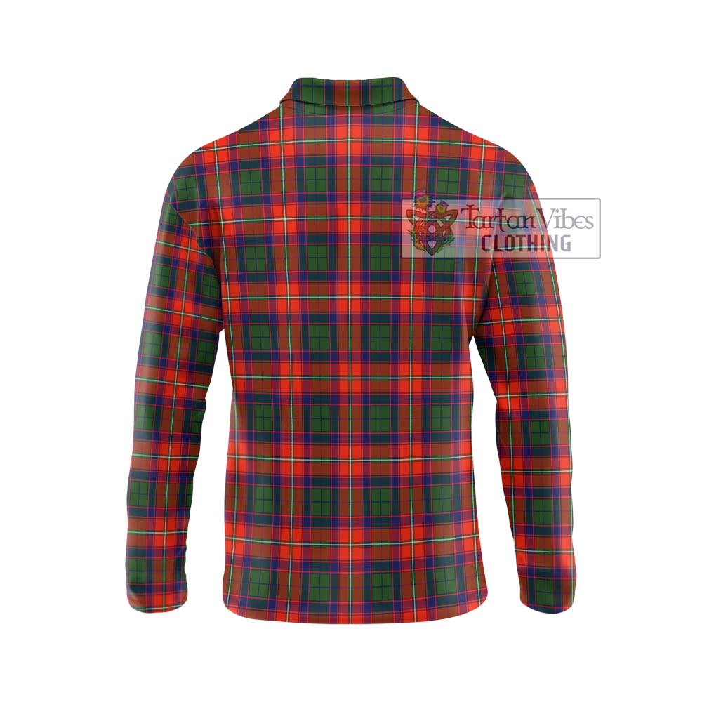 Riddell Tartan Long Sleeve Polo Shirt with Family Crest DNA In Me Style - Tartanvibesclothing Shop