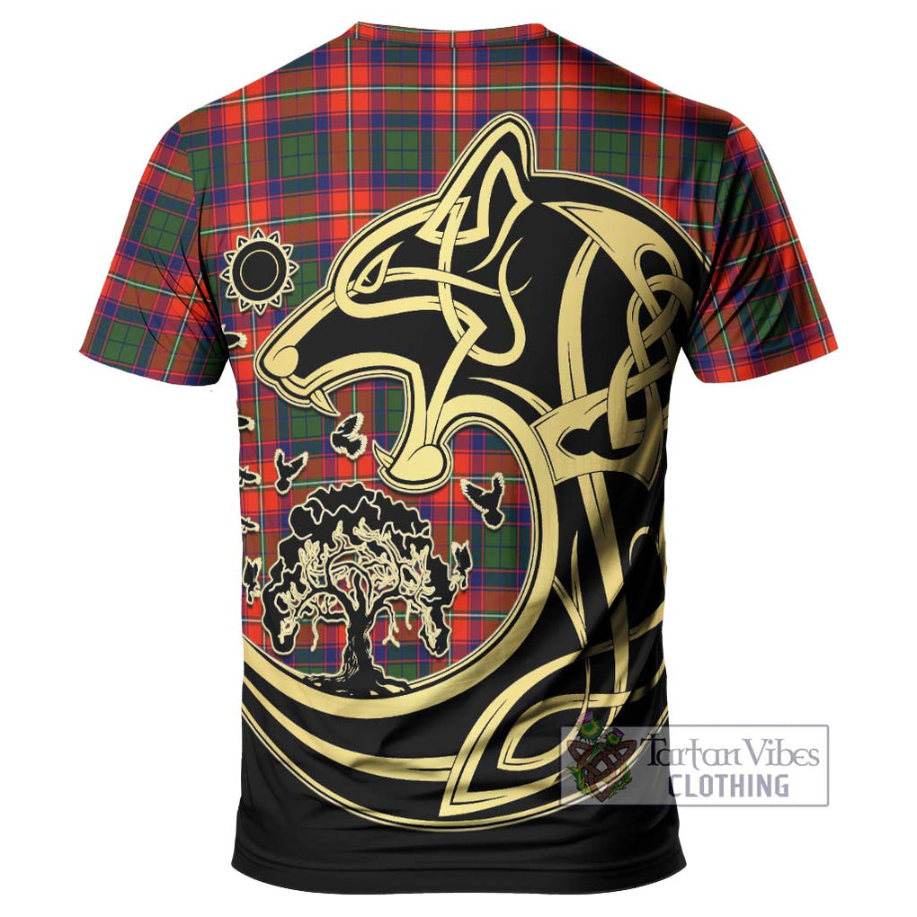 Riddell Tartan T-Shirt with Family Crest Celtic Wolf Style - Tartan Vibes Clothing