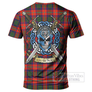 Riddell Tartan T-Shirt with Family Crest Celtic Skull Style