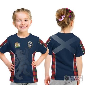 Riddell Tartan Kid T-Shirt with Family Crest and Lion Rampant Vibes Sport Style