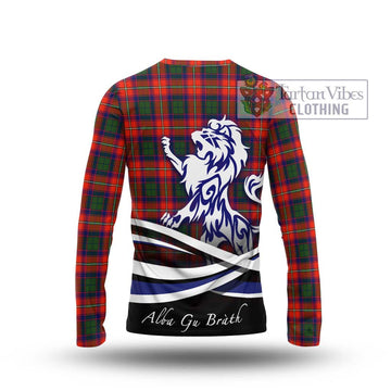 Riddell Tartan Long Sleeve T-Shirt with Alba Gu Brath Regal Lion Emblem