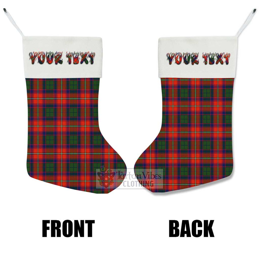 Tartan Vibes Clothing Riddell Tartan Christmas Stocking with Personalized Text