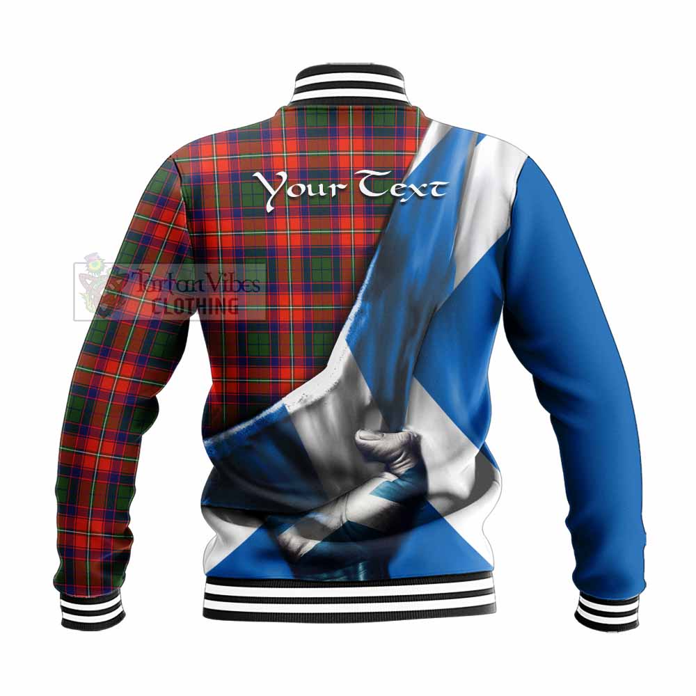 Tartan Vibes Clothing Riddell Tartan Baseball Jacket with Family Crest Scotland Patriotic Style