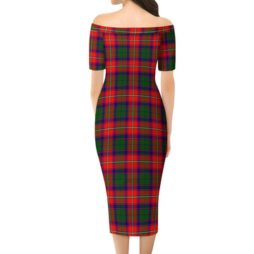 Riddell Tartan Off Shoulder Lady Dress - Tartan Vibes Clothing