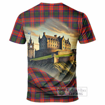 Riddell Tartan Family Crest T-Shirt with Scottish Ancient Castle Style