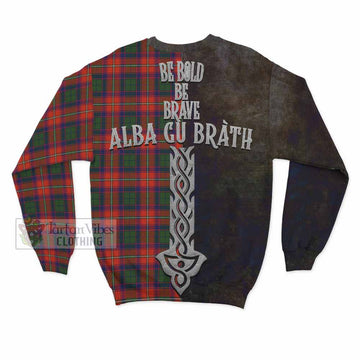 Riddell Tartan Family Crest Sweatshirt Alba Gu Brath Be Brave Lion Ancient Style - Tartan Vibes Clothing