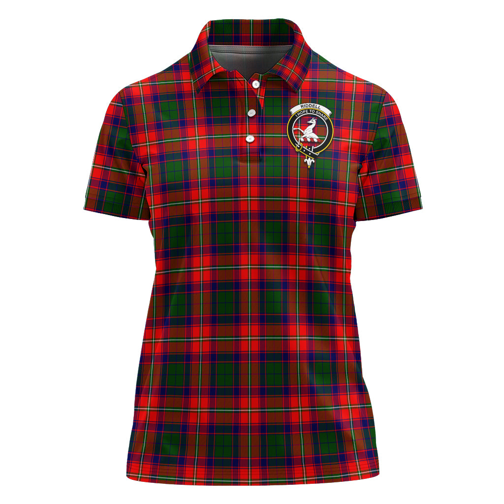 Riddell Tartan Polo Shirt with Family Crest For Women - Tartan Vibes Clothing