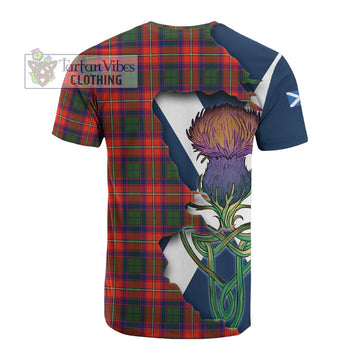 Riddell Tartan Family Crest Cotton T-shirt Scottish Thistle Celtic Inspired