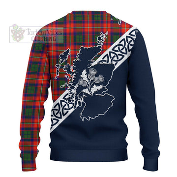 Riddell Tartan Ugly Sweater Featuring Thistle and Scotland Map