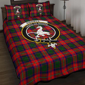 Riddell Tartan Quilt Bed Set with Family Crest