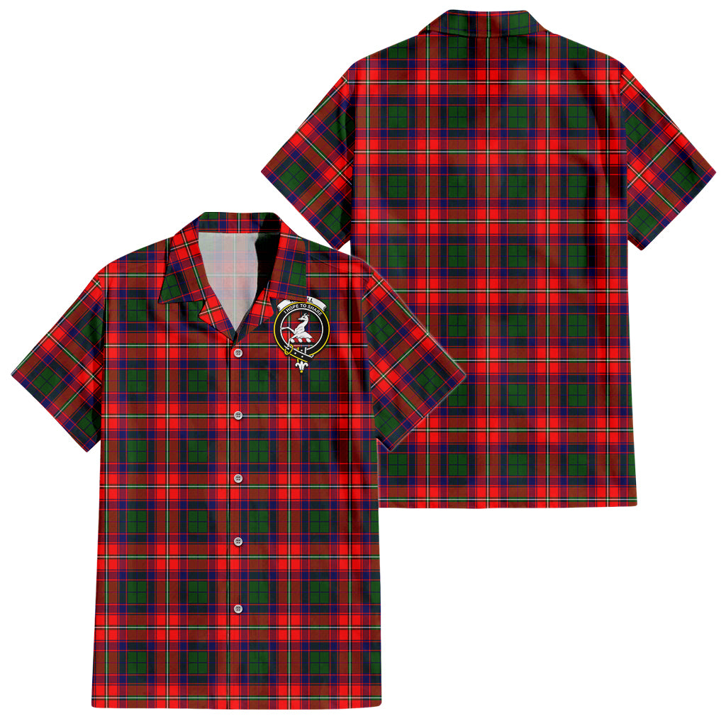 riddell-tartan-short-sleeve-button-down-shirt-with-family-crest