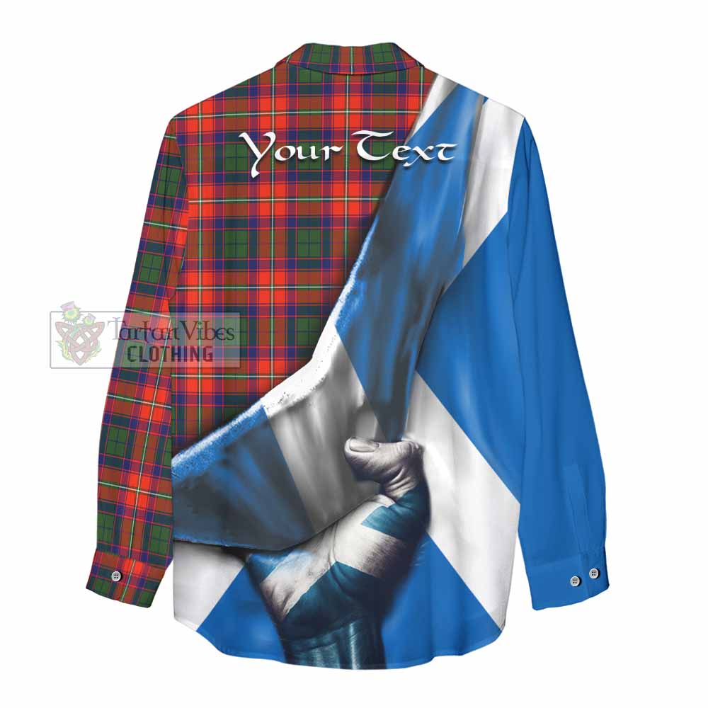 Tartan Vibes Clothing Riddell Tartan Women's Casual Shirt with Family Crest Scotland Patriotic Style