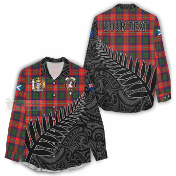 Riddell Crest Tartan Women's Casual Shirt with New Zealand Silver Fern Half Style