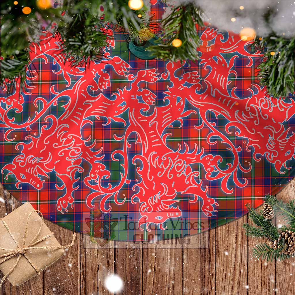 Riddell Tartan Christmas Tree Skirt Lion Rampant Style - Tartan Vibes Clothing