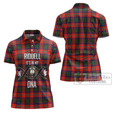 Riddell Tartan Women's Polo Shirt with Family Crest DNA In Me Style