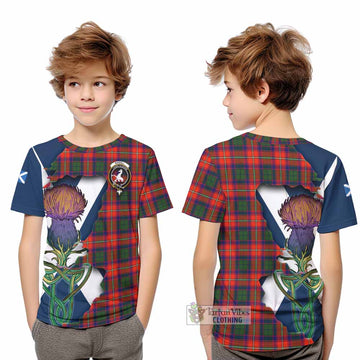 Riddell Tartan Family Crest Kid T-Shirt Scottish Thistle Celtic Inspired