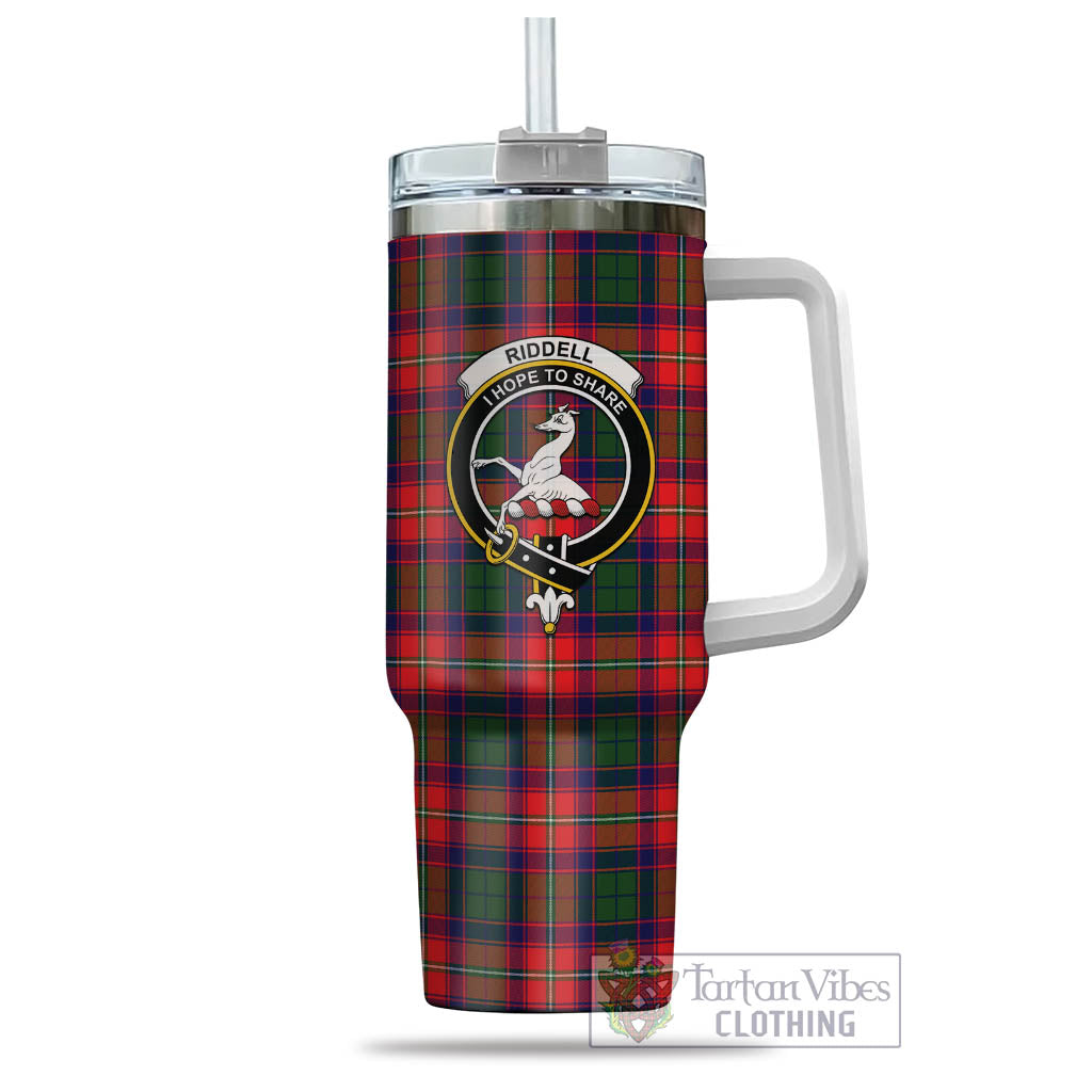 Tartan Vibes Clothing Riddell Tartan and Family Crest Tumbler with Handle