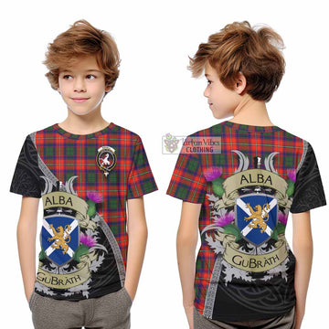 Riddell Tartan Family Crest Kid T-Shirt Lion Rampant Royal Thistle Shield Celtic Inspired