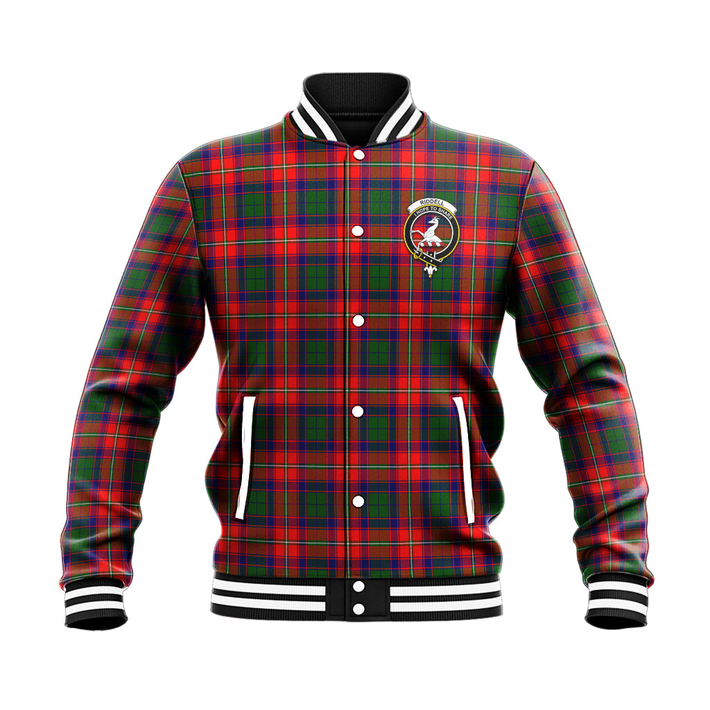 Riddell Tartan Baseball Jacket with Family Crest - Tartan Vibes Clothing