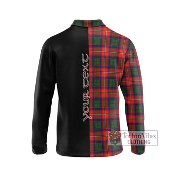 Riddell Tartan Long Sleeve Polo Shirt with Family Crest and Half Of Me Style