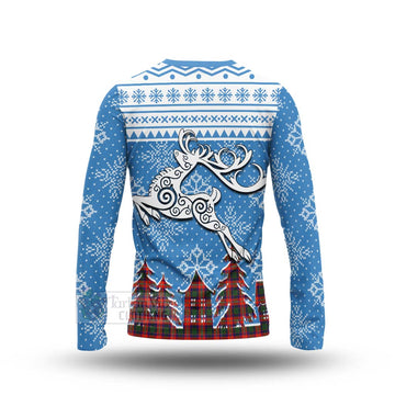 Riddell Clan Christmas Long Sleeve T-Shirt Celtic Reindeer Style