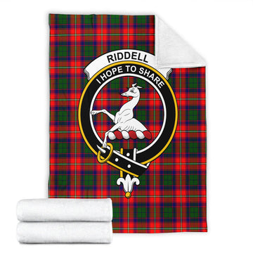 Riddell Tartan Blanket with Family Crest